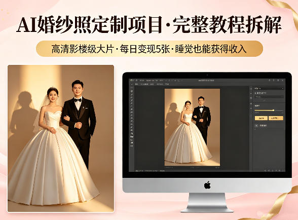 AI婚纱照定制项目,可生成高清影楼级大片,每日变现5张,睡觉也能获得收入【完整教程拆解】 AI婚纱照定制项目,可生成高清影楼级大片,每日变现5张,睡觉也能获得收入【完整教程拆解】
