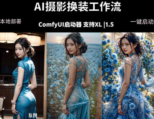 ComfyUI人像写真摄影工作流:本地一键部署,换装换场景换脸全搞定,影楼效率翻倍