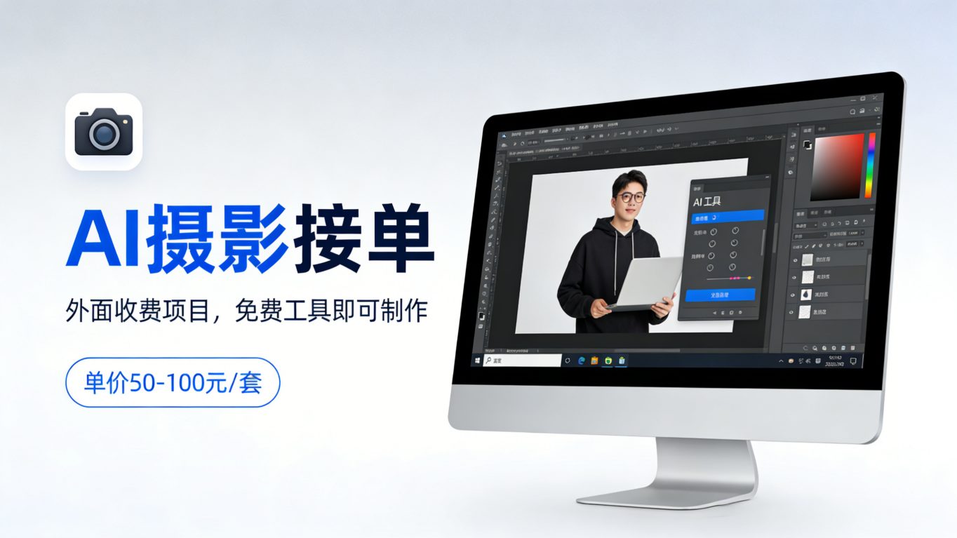外面收费项目,AI摄影接单,免费工具就可以做,单价50-100一套 外面收费项目,AI摄影接单,免费工具就可以做,单价50-100一套