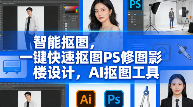 智能抠图,一键快速抠图PS修图影楼设计,AI抠图工具 智能抠图,一键快速抠图PS修图影楼设计,AI抠图工具