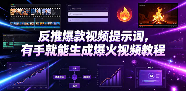 反推爆款视频提示词,有手就能生成爆火视频教程