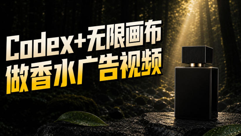 一张商品图，如何用Codex+无限画布做出香水密林广告视频